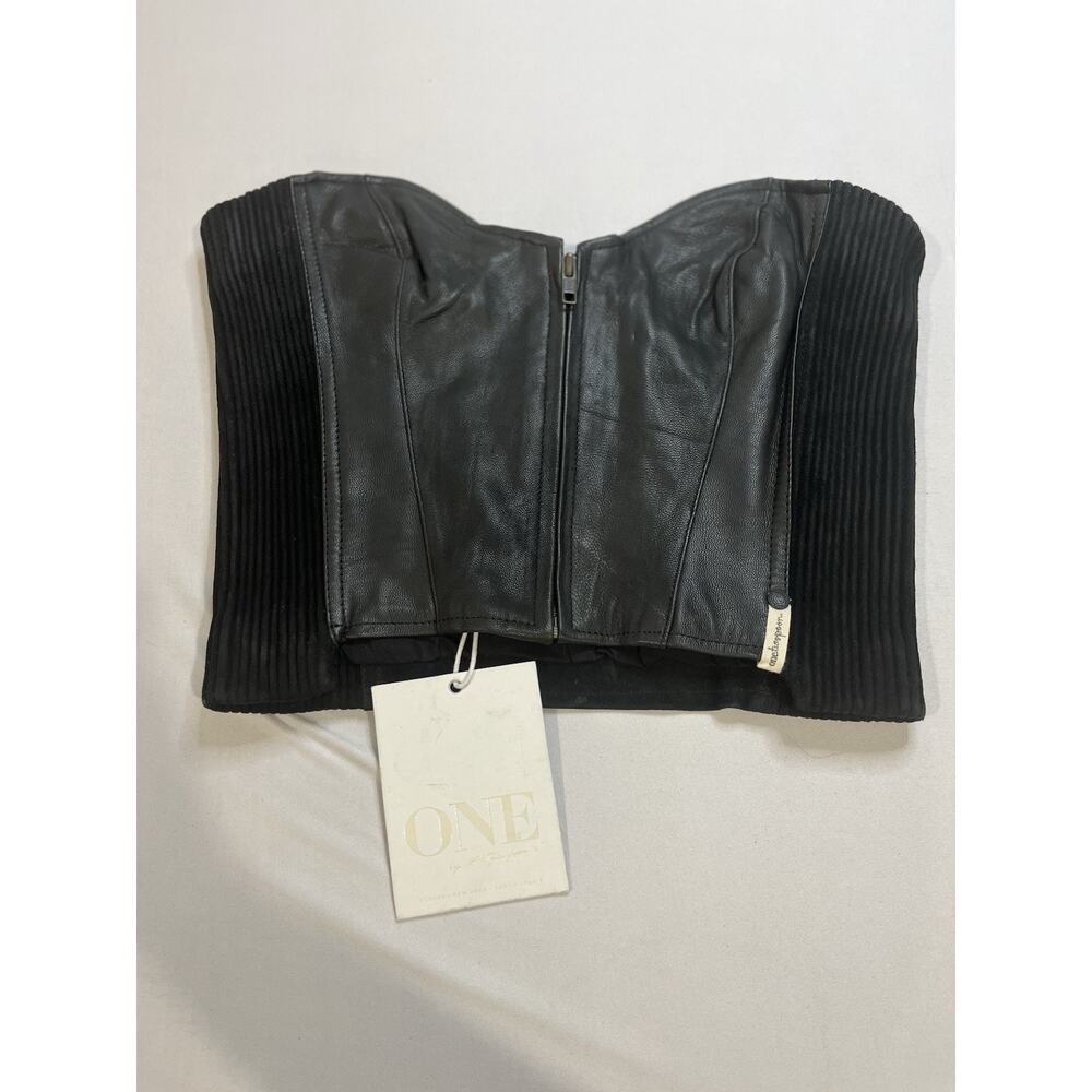 One Teaspoon Leather AUS size small Biker Bodice Retail $350+ Rare Piece